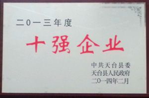 2013年度十強(qiáng)企業(yè)